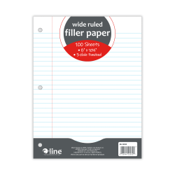 Sparco Filler Paper, 8in x 10 1/2in, 16 Lb, College Ruled, White