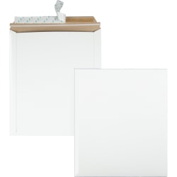 Quality Park Sturdy Fiberboard Photo Mailers - Board - 12 3/4in Width x 15in Length - Self-sealing - Fiberboard - 25 / Box - White