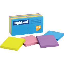 Post-it Super Sticky Pop Up Notes, 3 in x 3 in, 6 Pads, 90 Sheets/Pad, 2x the Sticking Power, Supernova Neons Collection