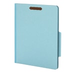 Pendaflex Pressboard Classification File Folders With Fasteners, 8 1/2in x 11in, Letter Size, 60% Recycled, Blue, Box Of 10