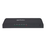 Manhattan HDMI Splitter, 4-Port, 4K@30Hz, AC Powered, Black, Three Year Warranty, Boxed - Video/audio splitter - 4 x HDMI - desktop