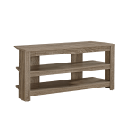 Monarch Specialties TV Stand, 3-Shelf, For Flat-Panel TVs Up To 40in, Dark Taupe