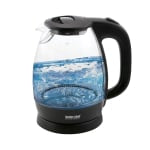 Better Chef 1.7L Cordless Electric Glass Tea Kettle, Black