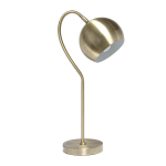 Lalia Home Mid-Century Curved Table Lamp, 20-1/4inH, Antique Brass