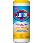 Clorox Disinfecting Wipes, 7in x 8in, Citrus Blend Scent, Canister Of 35