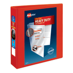 Avery Heavy-Duty View 3-Ring Binder With Locking One-Touch EZD Rings, 2in D-Rings, Red