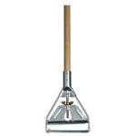 Carlisle Wood Mop Handle With Metal Head, 63in, Brown