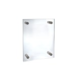 Azar Displays Graphic Size Acrylic Vertical/Horizontal Standoff Sign Holder, 8 1/2in x 11in, Clear