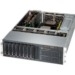 Supermicro SuperChassis 835BTQ-R1K28B (Black) - Rack-mountable - Black - 3U - 11 x Bay - 6 x 3.15in x Fan(s) Installed - 2 x 1280 W - Power Supply Installed - EATX Motherboard Supported - 3 x External 5.25in Bay - 8 x External 3.5in Bay - 7x Slot(s)