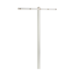 Honey-Can-Do 5-Line Outdoor Clothesline T-Post, 72inH x 3inW x 45 3/4inD, White