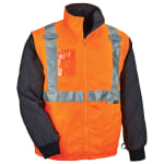 Ergodyne GloWear 8287 Type R Class 2 High-Visibility Thermal Jacket With Removable Sleeves, 2X, Orange