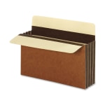 Pendaflex File Pockets, Heavy-Duty, Extra-Wide Accordion, Letter Size, 3 1/2in Expansion, Brown, Box Of 10