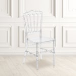 Flash Furniture Elegance Napoleon Stacking Chair, Crystal Ice