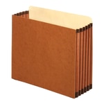 Pendaflex File Pockets, Cabinet, Letter Size, 5 1/4in Expansion, Brown, Box Of 10