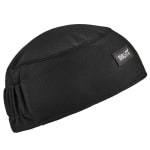 Ergodyne Chill-Its 6630 Terry Cloth Skull Caps, Black, Pack Of 6 Caps