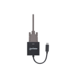 Manhattan USB-C to VGA Converter Cable, 1080p@60Hz, Black, 8cm, Male to Female, Lifetime Warranty, Blister - Adapter - 24 pin USB-C male to HD-15 (VGA) female - 3.1 in - shielded - black - 1080p support