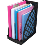 Deflecto Sustainable Office Magazine File - Black - 1 Each