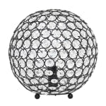 Lalia Home Elipse Glamorous Crystal Orb Table Lamp, 10inH, Restoration Bronze