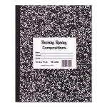 Roaring Spring Composition Notebook, 9 3/4in x 7 1/2in, 50 Sheets, 100 Pages, Black Marble