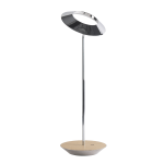 Koncept Royyo LED Desk Lamp, 17-7/16inH, Chrome/White Oak Base Plate