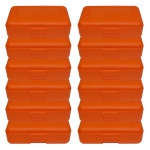 Romanoff Pencil Boxes, 2-1/2inH x 8-1/2inW x 5-1/2inD, Orange, Pack Of 12 Boxes