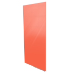 Ghent Aria Low-Profile Magnetic Glass Whiteboard, 60in x 36in, Peach