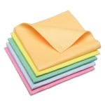 SKILCRAFT Synthetic Shammy Cloths, 15in x 15in, Assorted Colors, Pack Of 5 (AbilityOne 7920-01-215-6568)