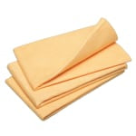 SKILCRAFT Synthetic Shammy Cloths, 20in x 23in, Orange, Pack Of 3 (AbilityOne 7920-01-215-6569)