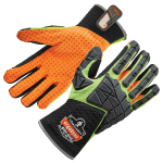 Ergodyne ProFlex 925F(x) Standard Dorsal Impact-Reducing Gloves, Extra Large, Lime