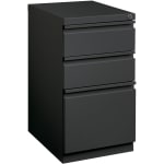 Lorell 20inD Vertical 3-Drawer Mobile Pedestal File Cabinet, Charcoal