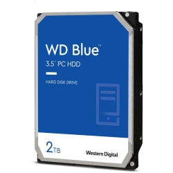 Western Digital Blue 2TB Internal Hard Drive For Desktops, 64MB Cache, SATA/600, WD20EZRZ