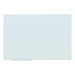 U Brands Frameless Magnetic Glass Dry-Erase Board, 72in x 48in, Frosted White (Actual Size 70in x 47in)