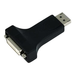 Monoprice DP (DisplayPort) Male to DVI-D Female Adapter (Single-Link) - 1 x DisplayPort Male Digital Audio/Video - 1 x DVI-D (Single-Link) Female Digital Video