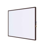 Ghent Impression Non-Magnetic Dry-Erase Whiteboard, Porcelain, 22-15/16in x 35-1/4in, White, Cherry Wood Frame