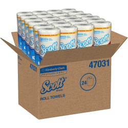 Scott Choose-A-Sheet 1-Ply Paper Towels, 102 Sheets Per Roll, Pack Of 24 Rolls