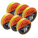 Champion Sports Floor Marking Tape, 1in x 36 yd., Yellow, Pack Of 6 Rolls