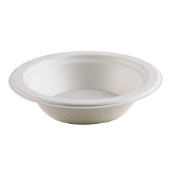 Highmark Compostable Sugarcane Paper Bowls,  12 Oz, White, Pack Of 50