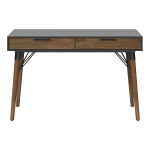 Elle Decor Dani 47inW Writing Desk, Old World Rustic Pine/Dusk Gray