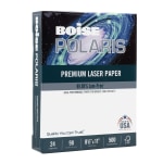 Boise POLARIS Premium Laser Paper, White, Letter Size (8 1/2in x 11in), Ream Of 500 Sheets, 24 Lb, 98 Brightness