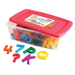 Educational Insights AlphaMagnets & MathMagnets, Jumbo, Multi-Colored, Pack Of 100