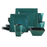 Gibson Elite Kiesling 16-Piece Dinnerware Set, Blue