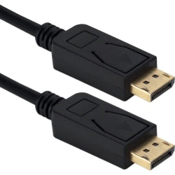 QVS DisplayPort 1.4 UltraHD 8K Black Cable With Latches, 10ft