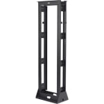 Eaton Two Post Seismic Relay Rack - 45U Rack Height x 18.30in Rack Width - Black - Steel - 900 lb Maximum Weight Capacity