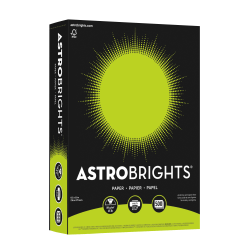 Astrobrights Color Multi-Use Printer & Copy Paper, Terra Green, Letter (8.5in x 11in), 500 Sheets Per Ream, 24 Lb, 94 Brightness