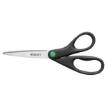 Westcott KleenEarth 8in Scissors, 70% Recycled, Pointed, Black