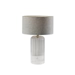 Adesso Simplee Carrie Large Table Lamp, 22inH, Gray/Clear