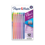 Paper Mate Flair Felt Tip Pens, Medium Point, Assorted, Special Edition Retro Accents, 12 Pack