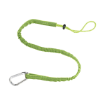 Ergodyne Squids 3100 Extended Single-Carabiner Tool Lanyards, 10 Lb, 54in, Lime, Pack Of 6 Lanyards