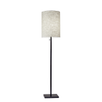 Adesso Liam Floor Lamp, 60-1/2inH, Natural Shade/Dark Bronze