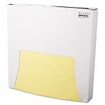 Bagcraft Grease-Resistant Paper Wraps, 12in x 12 ", Yellow, 1,000 Sheets Per Box, Case Of 5 Boxes